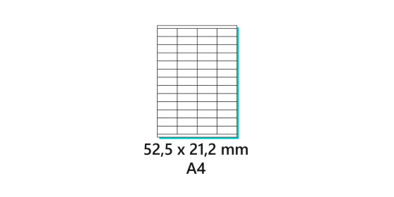 Etikety samolepící 52,5x21,2mm 100archů