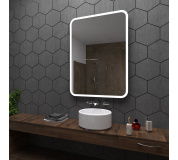 Koupelnové zrcadlo s LED podsvícením 65x70 cm OSAKA