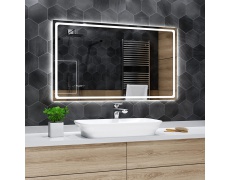 Koupelnové zrcadlo s LED podsvětlením 120x75 cm HOUSTON