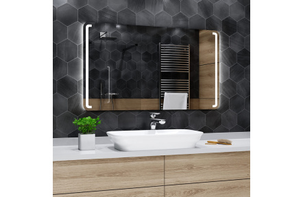 Koupelnové zrcadlo s LED podsvětlením 60x40 cm OSLO