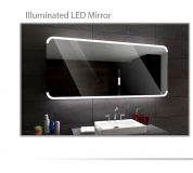 Koupelnové zrcadlo s LED podsvětlením 100x70 cm ASSEN
