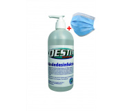 Destix dezinfekční gel na ruce 500 ml + 1ks chirurgická rouška 3vrstvá 