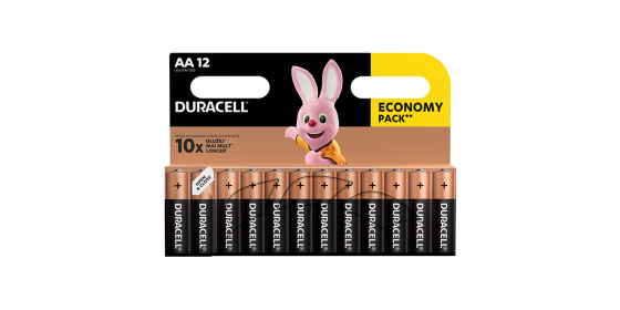 Baterie alkalická, AA, 1.5V, Duracell, blistr, 12-pack, 42305, Basic