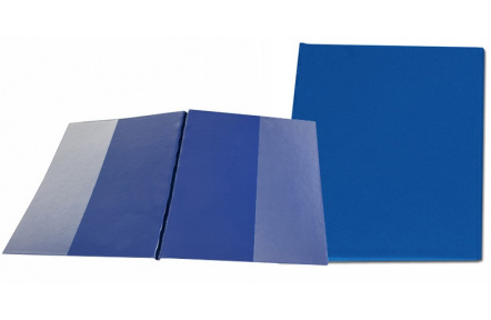 Desky SPORO boční kapsy modrá A4 desky plastové