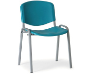 Konfereční židle plastová ISO zelená, šedý kov židle konferenční