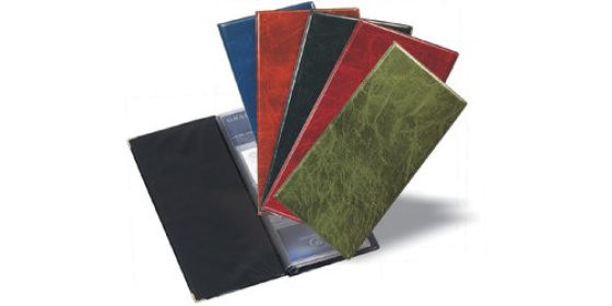 Vizitkář PLASTIC černý 4řady 80vizitek imitace kůže