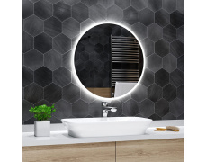 Koupelnové zrcadlo DELHI s LED podsvícením Ø 130 cm 