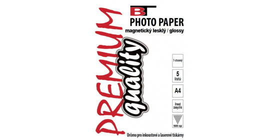 Magnetický papír lesklý A4 (5listů)