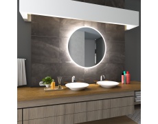 Koupelnové zrcadlo DELHI s LED podsvícením Ø 120 cm 