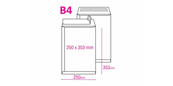 Poštovní taška B4 s krycí páskou