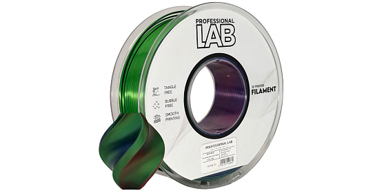 Professional Lab Filament SILK PLA TRI COLOR red blue green 1.75mm 1kg