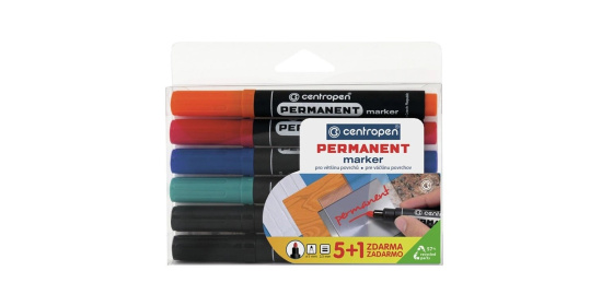 Centropen 8566 Permanent 5+1ks lihový sada 