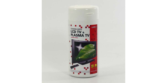 Čisticí trhací ubrousky, na LCD, plazma TV, dóza, 100ks, Logo