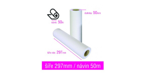 Plotrový papír v roli 297mmx50m 80g  Smartline