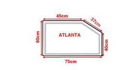 Koupelnové zrcadlo s LED osvětlením 75x60 cm ATLANTA ATYPICKÉ