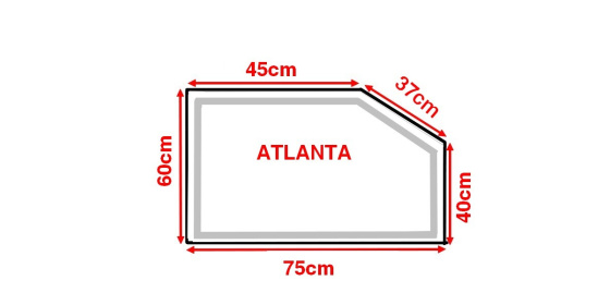 Koupelnové zrcadlo s LED osvětlením 75x60 cm ATLANTA ATYPICKÉ