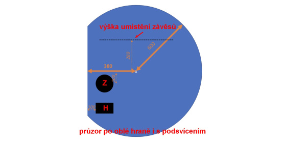 Atypické zrcadlo kulaté s LED podsvícením Ø 60cm BALI ATYP