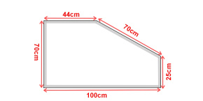 Koupelnové zrcadlo s LED osvětlením 100x70 cm BOSTON ATYPICKÉ