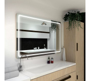 Koupelnové zrcadlo zaoblené MADRID  PREMIUM s LED osvětlením