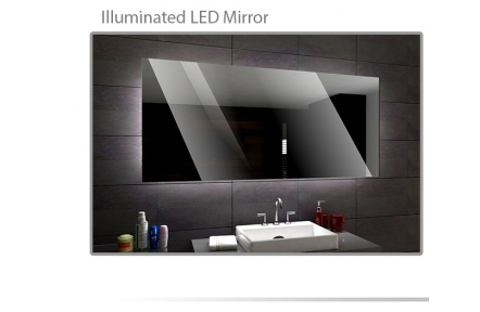 Koupelnové zrcadlo s LED podsvětlením 114x100 cm DUBAI
