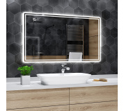 Koupelnové zrcadlo s LED podsvětlením 90x70cm WIEDEN