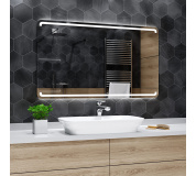 Koupelnové zrcadlo s LED podsvícením 120x60 cm MEDIOLAN