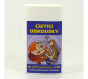 Čisticí trhací ubrousky, na LCD, notebooky, dóza, 50ks, Čistík