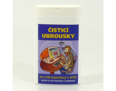 Čisticí trhací ubrousky, na LCD, notebooky, dóza, 50ks, Čistík