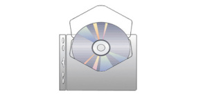 Závěsný obal na 1 CD/DVD 10ks
