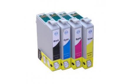 Epson T1285 set 4ks kompatibilních inkoustových náplní T1281, T1282, T1283, T1284 pro SX125 SX130 SX420W SX425W, set 4 barev 1x15ml,3x14ml T1281,T1282,T1283,T1284