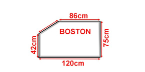 Koupelnové zrcadlo s LED osvětlením 120x75cm BOSTON ATYPICKÉ