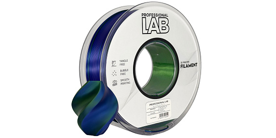 Professional Lab Filament SILK PLA TRI COLOR blue green purple 1.75mm 1kg