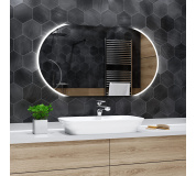 Koupelnové zrcadlo s LED podsvětlením 100x80 cm BALTIMORE