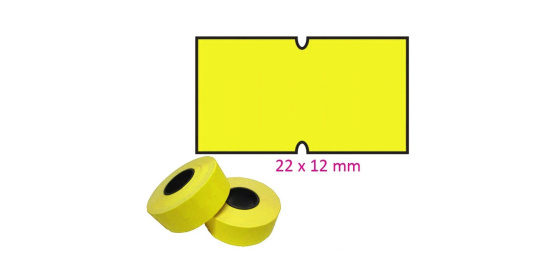 Cenové etikety 22x12mm COLA PLY žluté