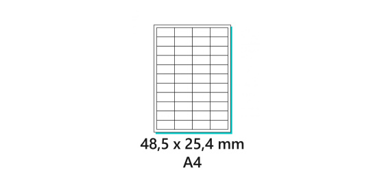 Etikety samolepící 48,5x25,4mm 100archů