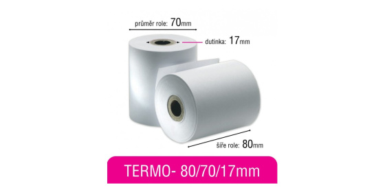 Pokladní kotouček TERMO 80/70/17mm
