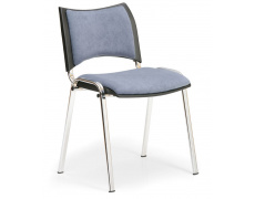 Konfereční židle čalouněná Smart šedá, chromovaný kov, židle konferenční