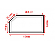 Koupelnové zrcadlo s LED osvětlením 80x55 cm ATLANTA ATYPICKÉ