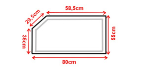 Koupelnové zrcadlo s LED osvětlením 80x55 cm ATLANTA ATYPICKÉ