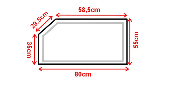 Koupelnové zrcadlo s LED osvětlením 80x55 cm ATLANTA ATYPICKÉ