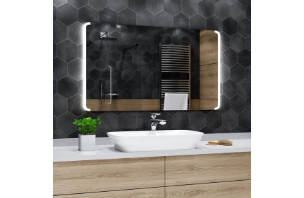Koupelnové zrcadlo s LED podsvícením 120x60 cm SEATTLE