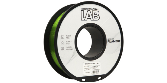 Profesional LAB Filament PETG transparentní zelená 1.75mm 1kg
