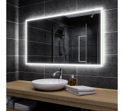 Koupelnové zrcadlo s LED podsvícením 120x95 cm BOSTON
