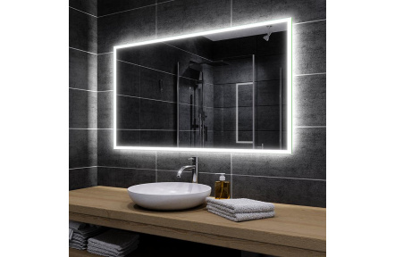 Koupelnové zrcadlo s LED podsvícením 120x95 cm BOSTON