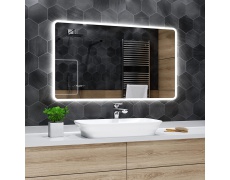 Koupelnové zrcadlo s LED podsvětlením 80x70 cm OSAKA