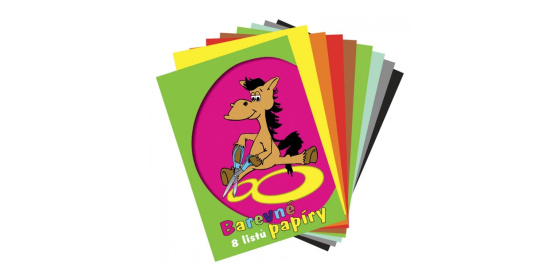  Barevné papíry A4 80g 8ls obyčejné 