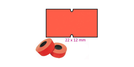 Cenové etikety 22x12mm COLA PLY červené