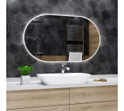 Koupelnové zrcadlo s LED podsvětlením 145x65 cm HAMBURG