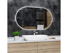 Koupelnové zrcadlo s LED podsvětlením 145x65 cm HAMBURG