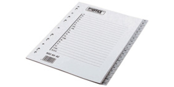 Rozlišovač PLAST 1-12 A4